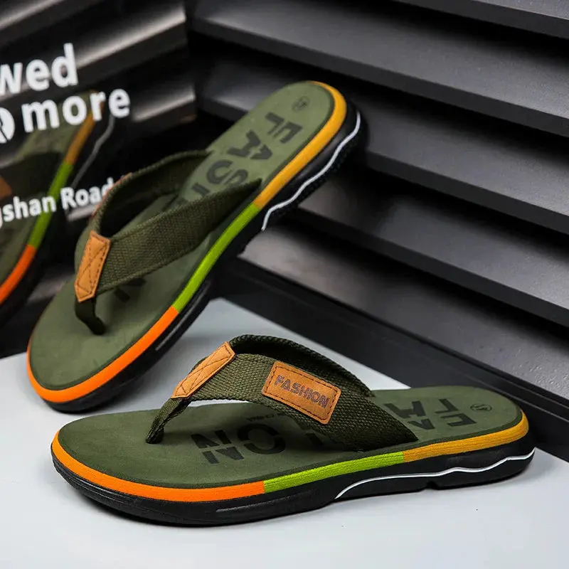 Stylish Mixed Color Flip Flops with Non-Slip Sole for Men - Image 7