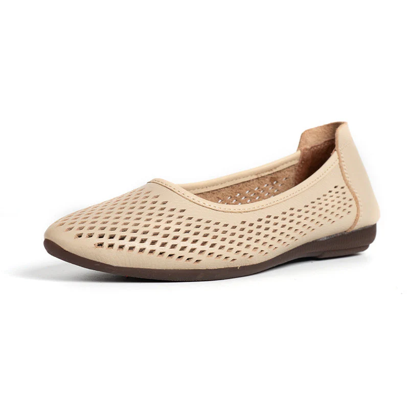 Breathable Ballet Flats for Women – Laser Cut Detail & Flexible Comfort - Image 4
