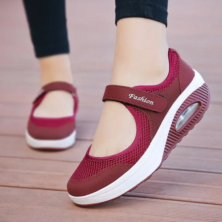 Breathable Mesh Fitness Sneakers for Women – Stylish & Comfortable Platform Design - Image 6