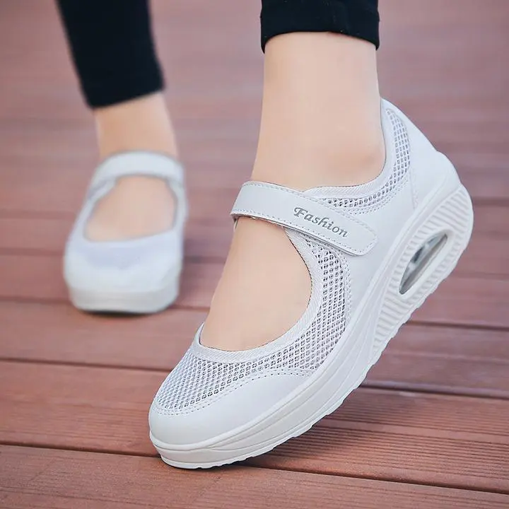 Breathable Mesh Fitness Sneakers for Women – Stylish & Comfortable Platform Design - Image 9