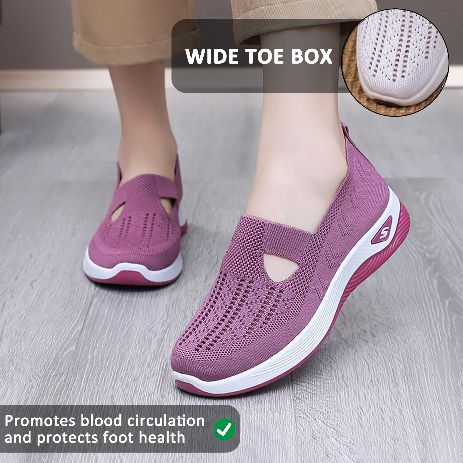 Breathable Slip-On Shoes for Women – Lightweight & Eco-Friendly Comfort - Image 5