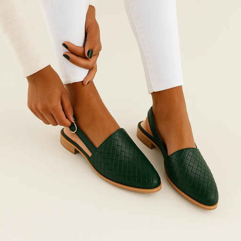 Comfortable Woven Slingback Flats for Everyday Comfort - Image 8