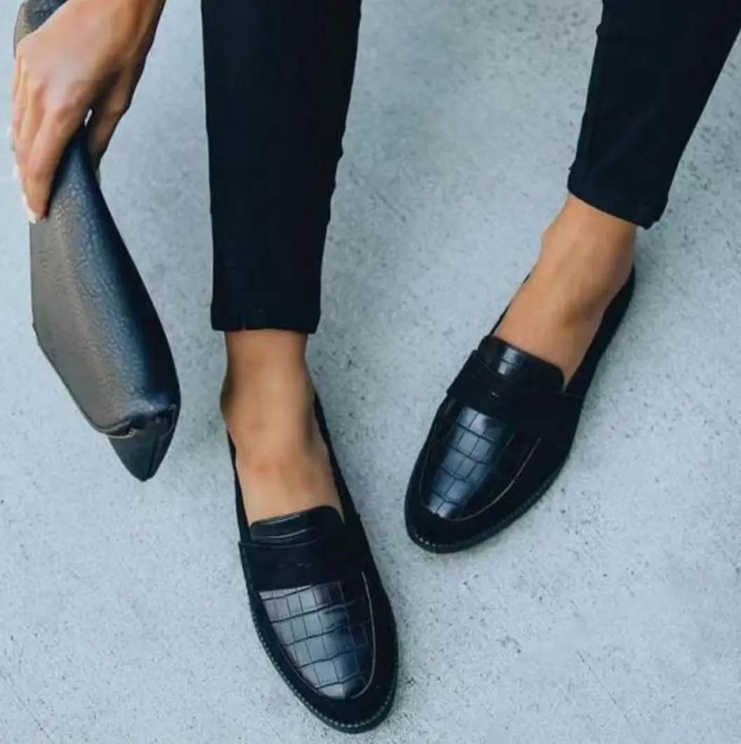 Women’s Black Leather Loafers – Slip-On, All-Day Comfort & Effortless Style - Image 4