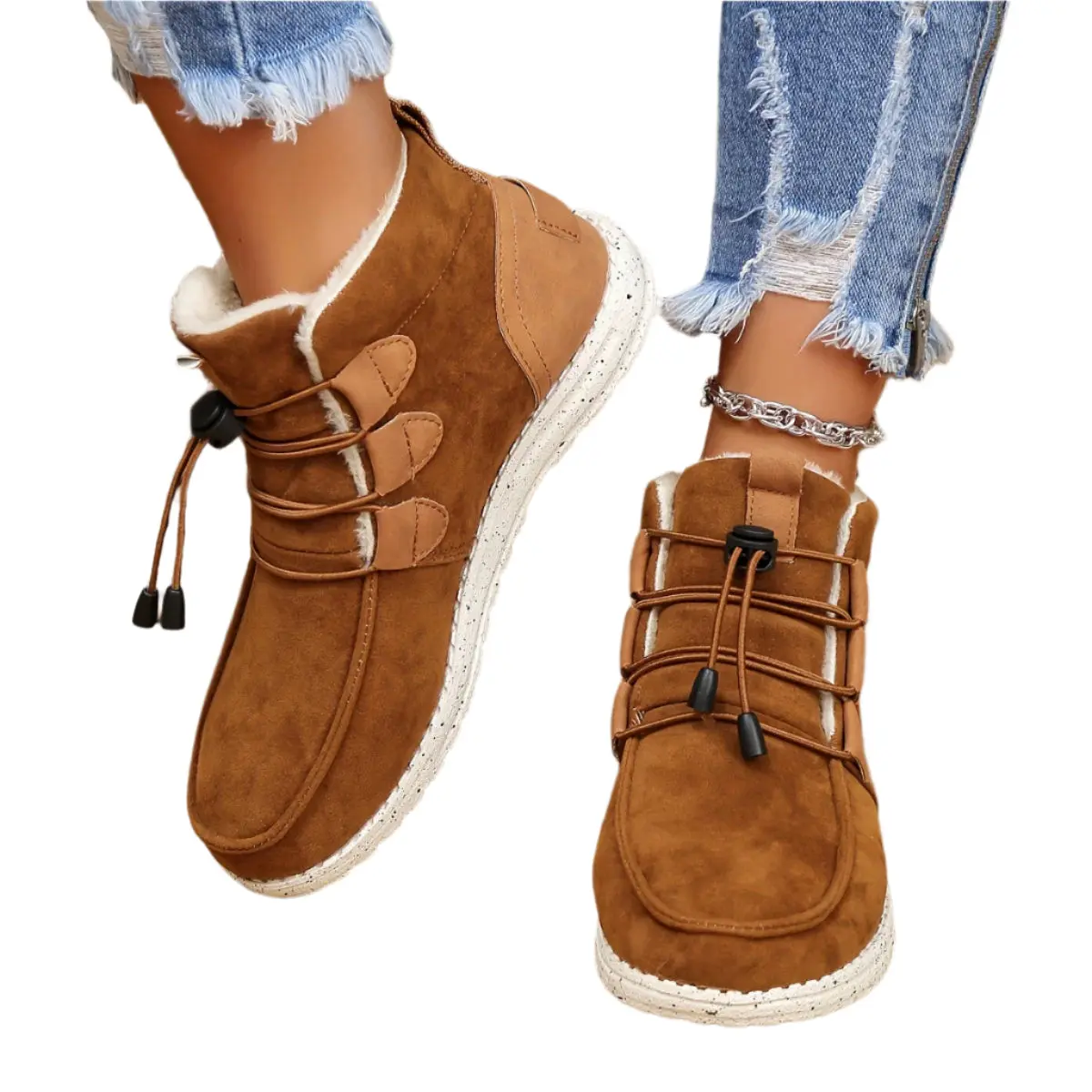 Fleece-Lined Sneaker Boots – Warm & Stylish Winter Footwear for Women - Image 7