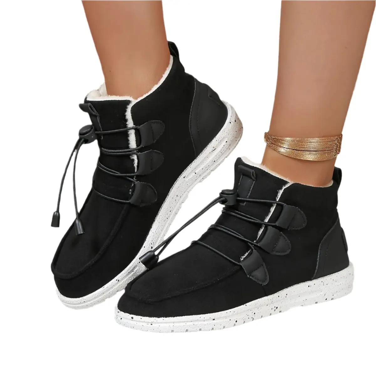 Fleece-Lined Sneaker Boots – Warm & Stylish Winter Footwear for Women - Image 9