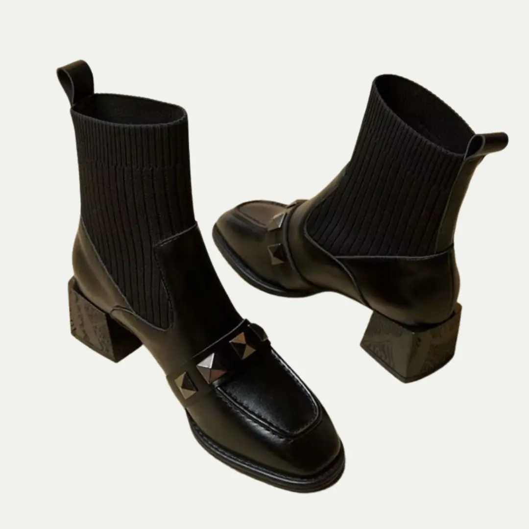 Luxe Elastic Sock Ankle Boots - Image 6