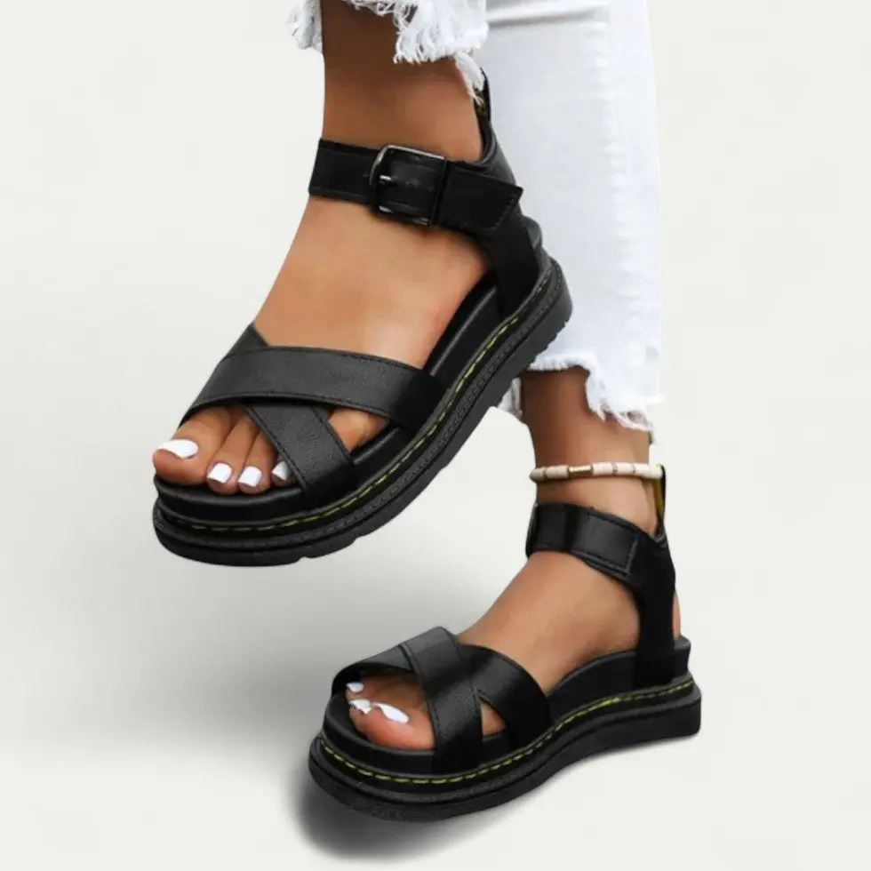 Women’s Platform Sandals – Chunky Buckle Strap, All-Day Comfort - Image 4