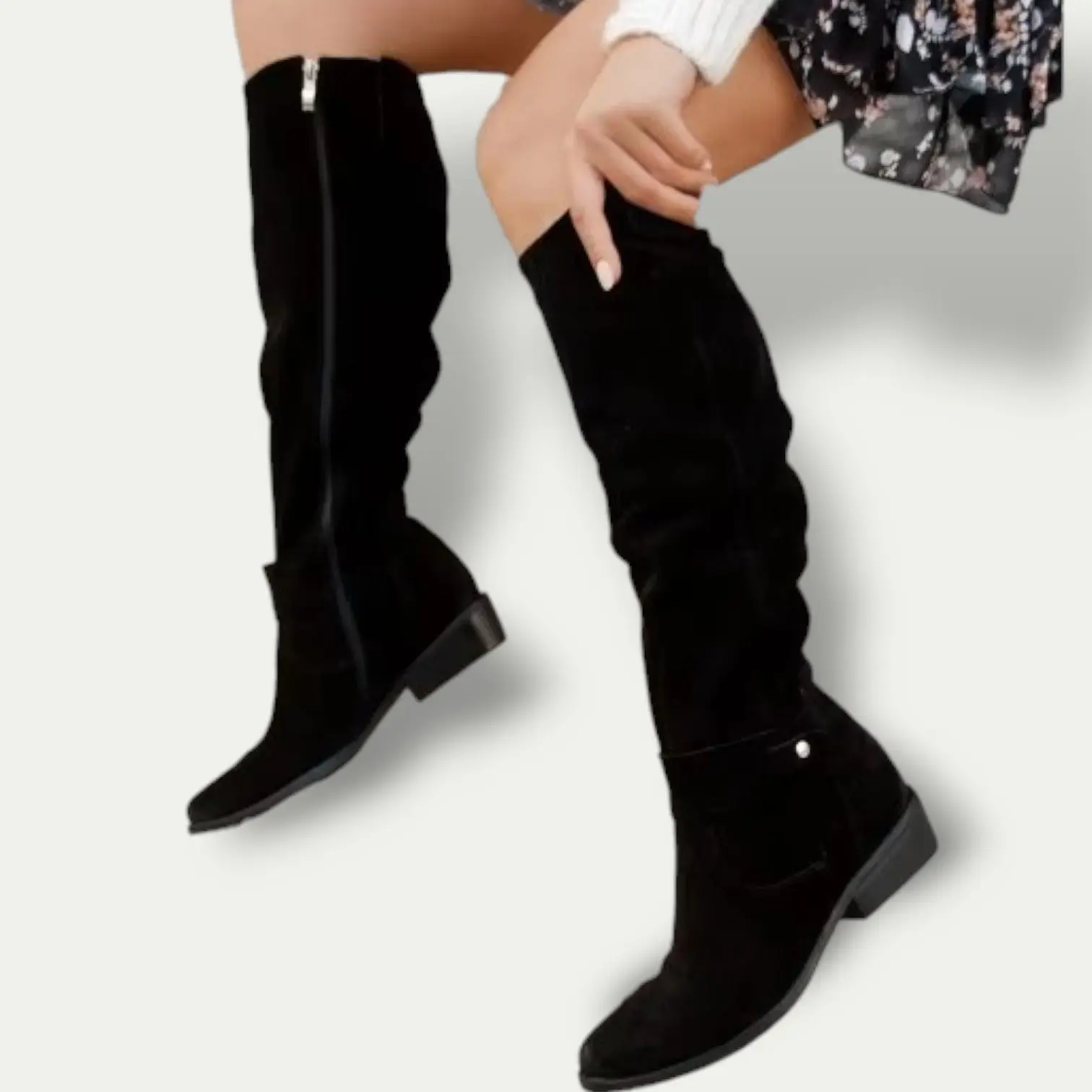 Stylish Low-Heel High Boots for Women - Image 5