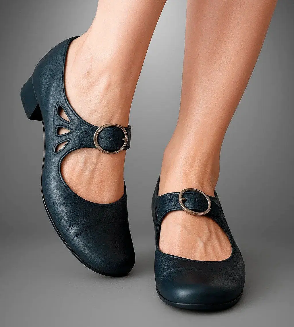 Vintage-Inspired Mary Jane Flats for Women – Chic & Comfortable Design - Image 3