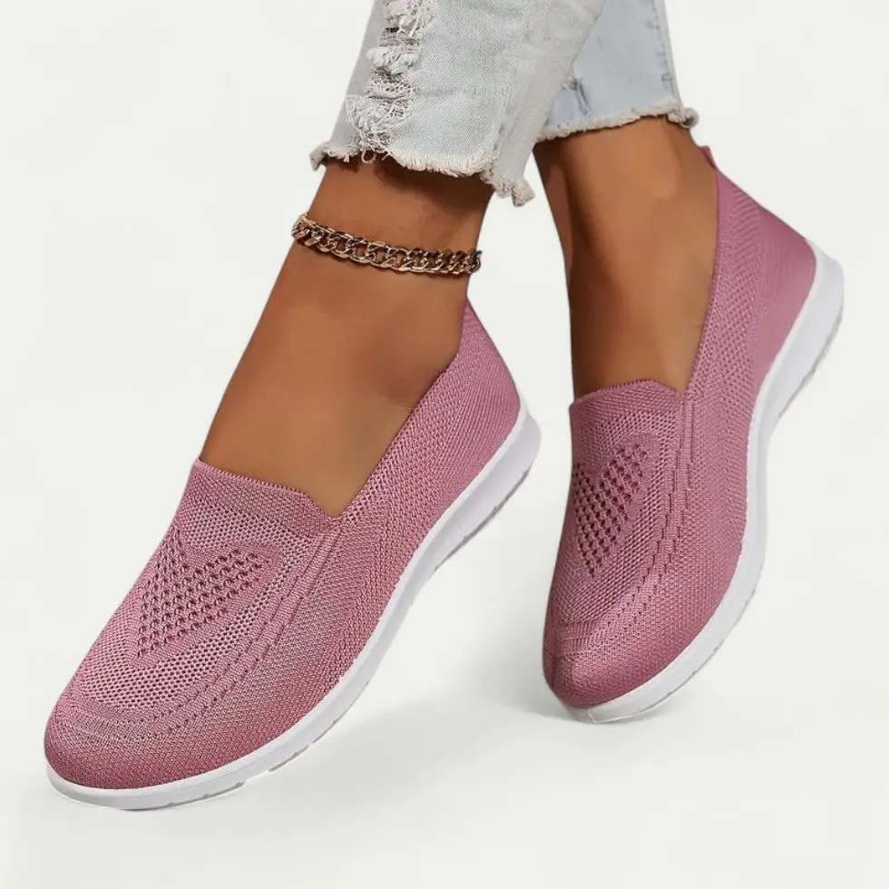 Women's Slip On Walking Shoes - Cushioned, Mesh & Comfort Fit - Image 9
